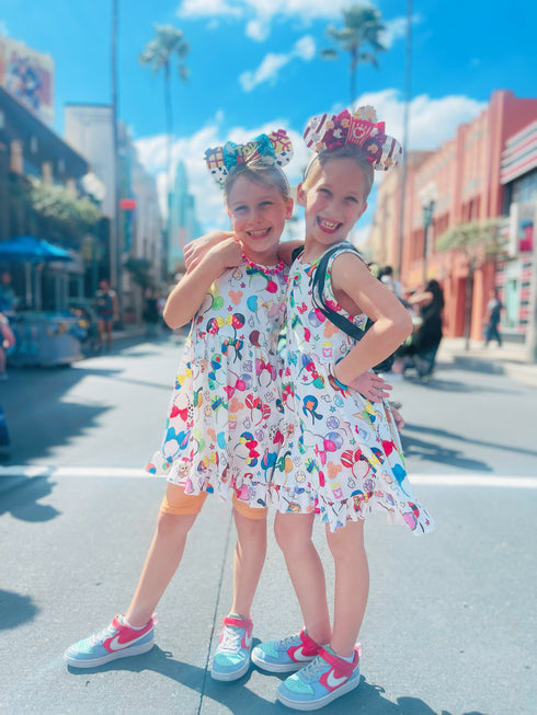 Girls Mouse Ears Dress with Matching Bow - Bowtism